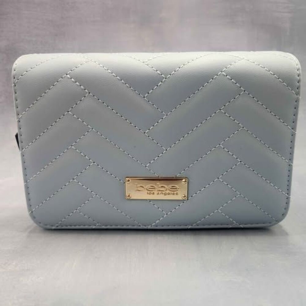 Powder blue BEBE clutch
